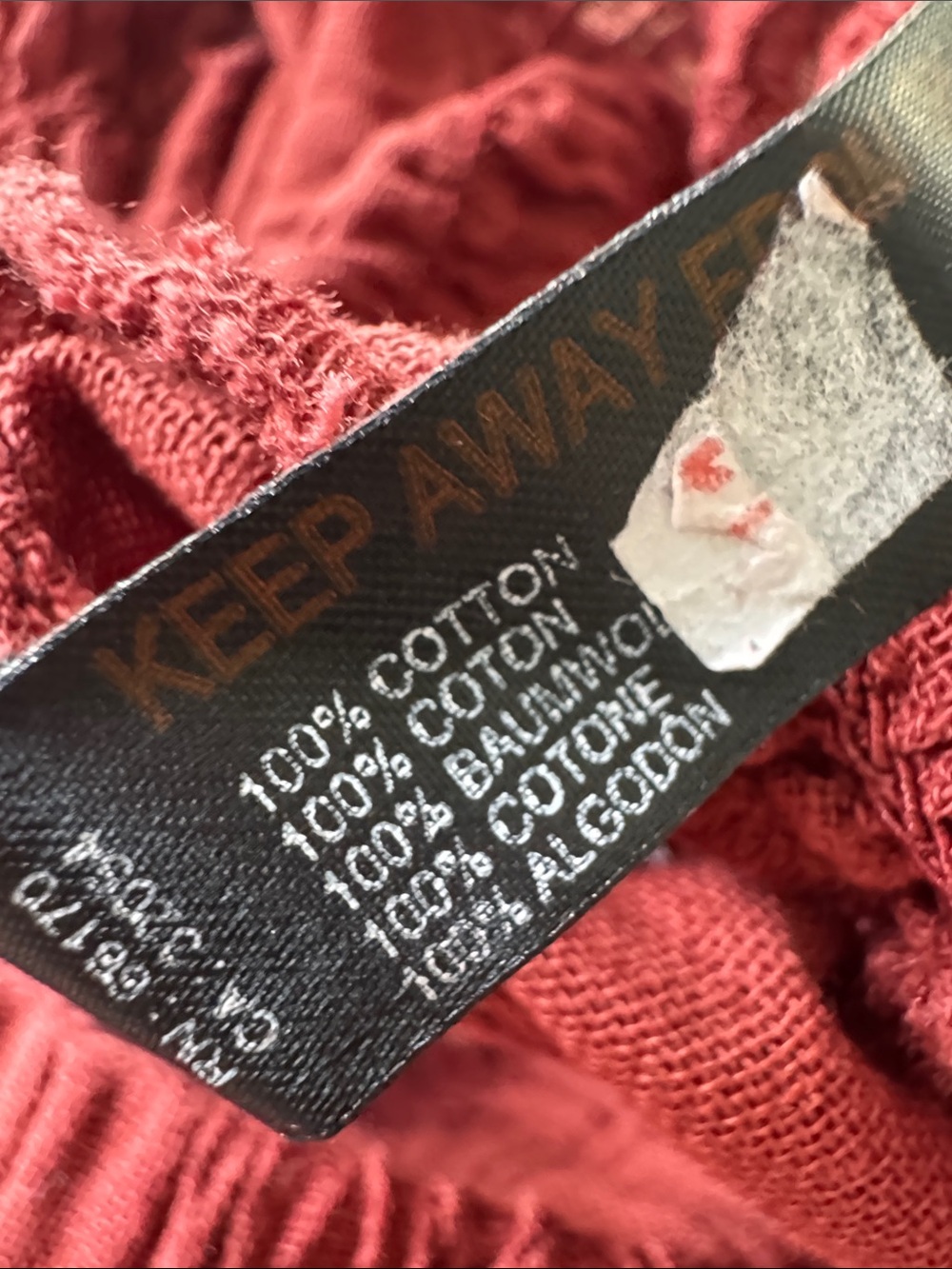 Free People Free-Est Smocked Wide-Leg Pants - Brick Red Sz M - Picture 5 of 5